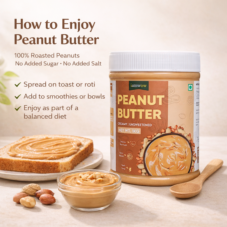 Natural Peanut Butter 1 Kg - Creamy/Crunchy