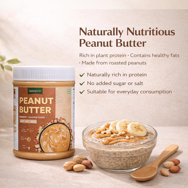 Natural Peanut Butter 1 Kg - Crunchy