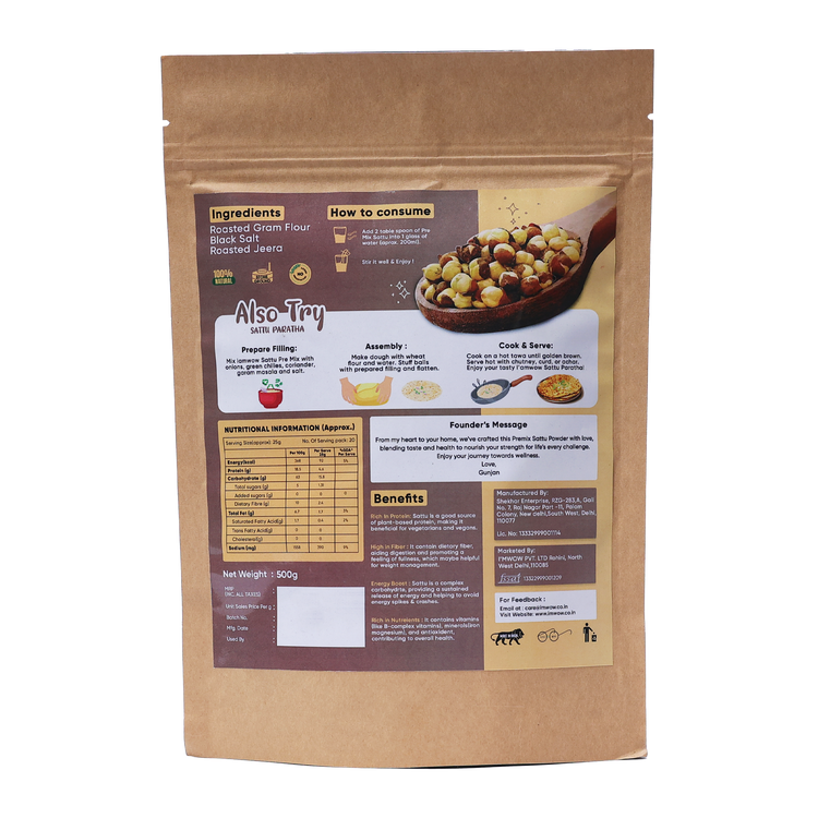 Sattu Premix - Jeera Flavour 500gm