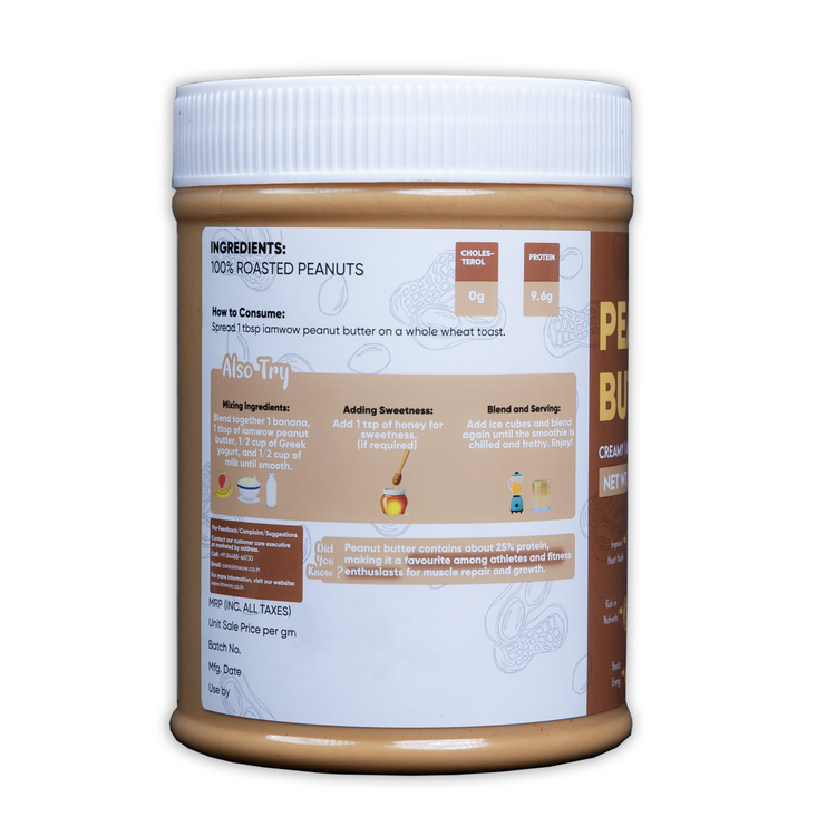 Natural Peanut Butter 1 Kg - Crunchy